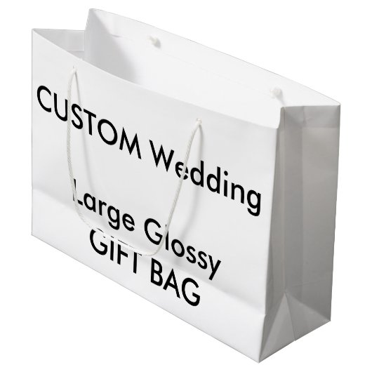 のカスタム結婚抱き枕光沢LARGE 12.5" x 9" ラージペーパーバッグ (正面アングル)