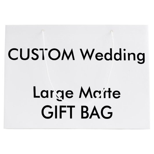 のカスタム結婚抱き枕MATTE LARGE 12.5" x 9" ラージペーパーバッグ (正面)