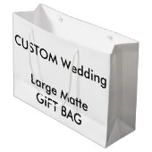 のカスタム結婚抱き枕MATTE LARGE 12.5" x 9" ラージペーパーバッグ (正面アングル)