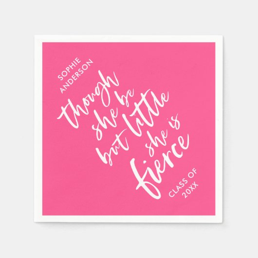 のカスタム色文字はほとんど激しいシェイクスピア スタンダードカクテルナプキン (正面)