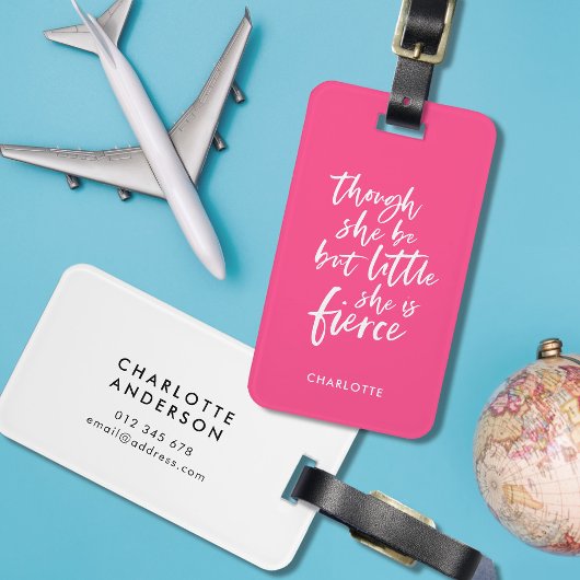 のカスタム色文字はほとんど激しいシェイクスピア ラゲッジタグ