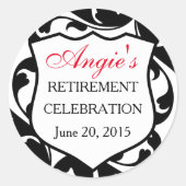 のカスタム華やかな渦巻き警察バッジ ラウンドシール (正面)