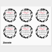 のカスタム華やかな渦巻き警察バッジ ラウンドシール (シート)