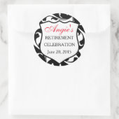 のカスタム華やかな渦巻き警察バッジ ラウンドシール (バッグ)