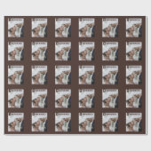 のカップル結婚の写真おもしろい雑誌の表紙を追加 ラッピングペーパー (フラット)