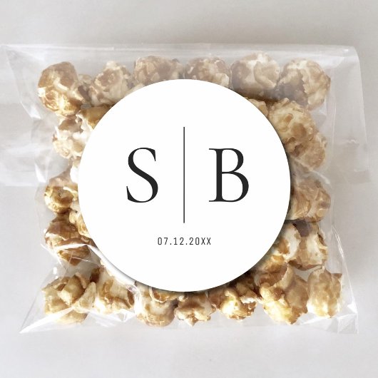のカップル結婚イニシャルシール結婚式の引き出物ラベル ラウンドシール