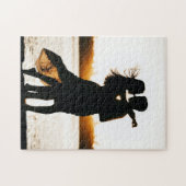 のカップル結婚ブライダルシャワーゲーム ジグソーパズル (横)