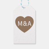 のカップル結婚モノグラムの贈り物メッセージカード ギフトタグ (裏面)