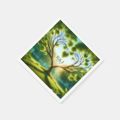 のカップル結婚モノグラムグリーンナプキン スタンダードカクテルナプキン (角)