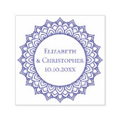 のカップル結婚ラウンドマンダラ日付を保存 セルフインキングスタンプ (デザイン)