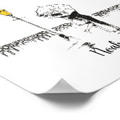 のカップル結婚指紋認証のゲストブック ポスター (角)