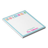 ～のカラフルデスクからスクールカウンセラー ノートパッド (アングル)