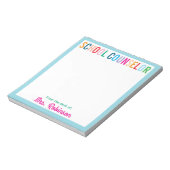 ～のカラフルデスクからスクールカウンセラー ノートパッド (回転)