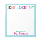 ～のカラフル事務局長 ノートパッド (正面)