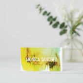 のカラフル絵画抽象芸術名刺デザイン 名刺 (スタンド正面)