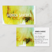 のカラフル絵画抽象芸術名刺デザイン 名刺 (正面/裏面)