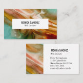 のカラフル絵画抽象芸術名刺デザイン 名刺 (正面/裏面)