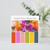 のカラー結婚パレットアイディアカード 招待状 (スタンド正面)