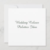 のカラー結婚パレットアイディアカード 招待状 (裏面)