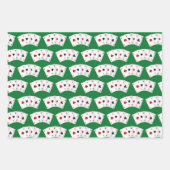 のカークールド遊パターンのカジノパーティー ラッピングペーパーシート (正面3)