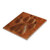 "のカーターL. Shepard "著"テラコッタ足プリント タイル (側面)