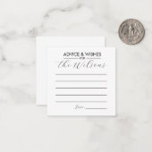 のカードに対する結婚アドバイスと願い ノートカード (正面/裏面インサイチュ)