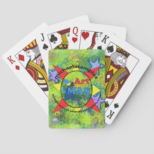 のカードにArt By MAS遊ロゴ トランプ (裏面)