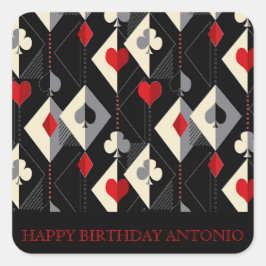 のカード遊のトランプのポーカースーツ。 スクエアシール