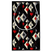 のカード遊のトランプのポーカースーツ。 スモールペーパーバッグ (裏面)