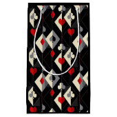 のカード遊のトランプのポーカースーツ。 スモールペーパーバッグ (正面)