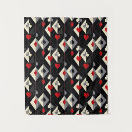 のカード遊のトランプのポーカースーツ。 タペストリー