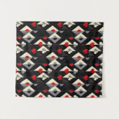 のカード遊のトランプのポーカースーツ。 タペストリー (正面(横))