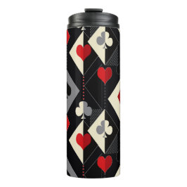 のカード遊のトランプのポーカースーツ。 タンブラー