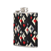 のカード遊のトランプのポーカースーツ。 フラスク (左)