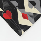 のカード遊のトランプのポーカースーツ。 フリースブランケット (角)