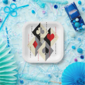 のカード遊のトランプのポーカースーツ。 ペーパープレート (パーティー)