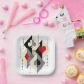 のカード遊のトランプのポーカースーツ。 ペーパープレート (パーティー)