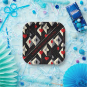 のカード遊のトランプのポーカースーツ。 ペーパープレート (パーティー)