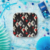 のカード遊のトランプのポーカースーツ。 ペーパープレート (パーティー)