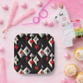 のカード遊のトランプのポーカースーツ。 ペーパープレート (パーティー)