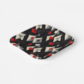 のカード遊のトランプのポーカースーツ。 ペーパープレート (傾斜あり)