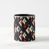 のカード遊のトランプのポーカースーツ。 マグカップ (中央)