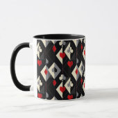 のカード遊のトランプのポーカースーツ。 マグカップ (左)