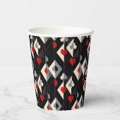 のカード遊のトランプのポーカースーツ。 紙コップ (裏面)