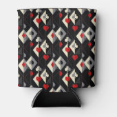 のカード遊のトランプのポーカースーツ。 缶クーラー (正面)