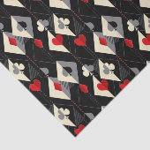 のカード遊のトランプのポーカースーツ。 薄葉紙 (詳細)