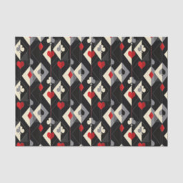 のカード遊のトランプのポーカースーツ。 薄葉紙