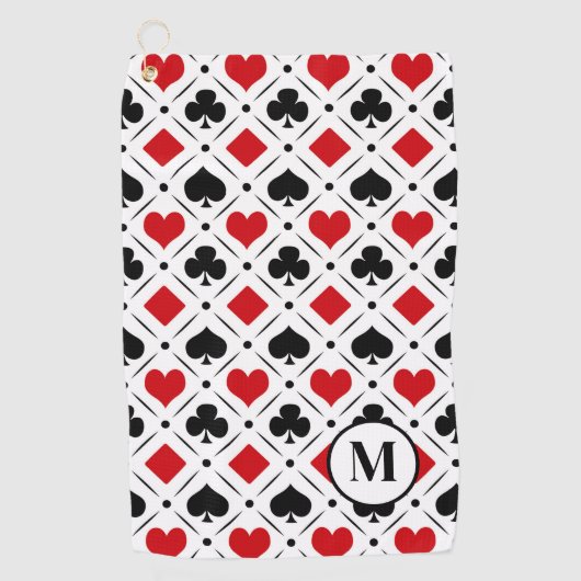 のカード遊は記号に合う ゴルフタオル (正面)