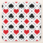 のカード遊は記号に合う スクエアペーパーコースター (正面)