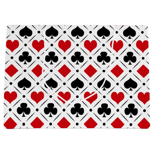 のカード遊は記号に合う ラージペーパーバッグ (正面)